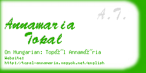 annamaria topal business card